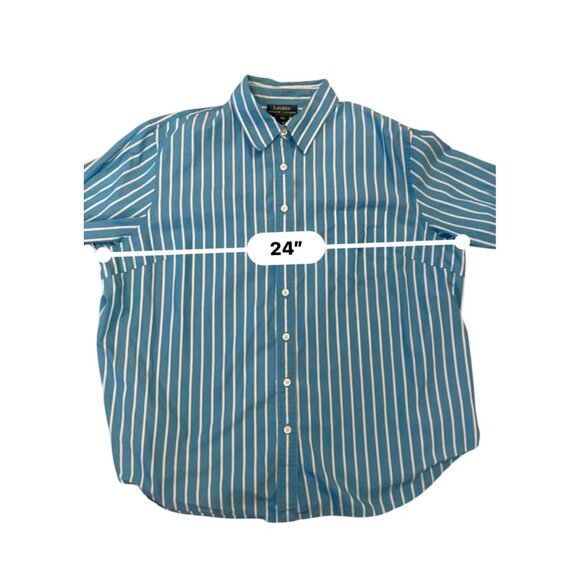 Vintage 90s Y2K Ralph Lauren Oxford Shirt striped button down 2X preppy - Picture 2 of 6